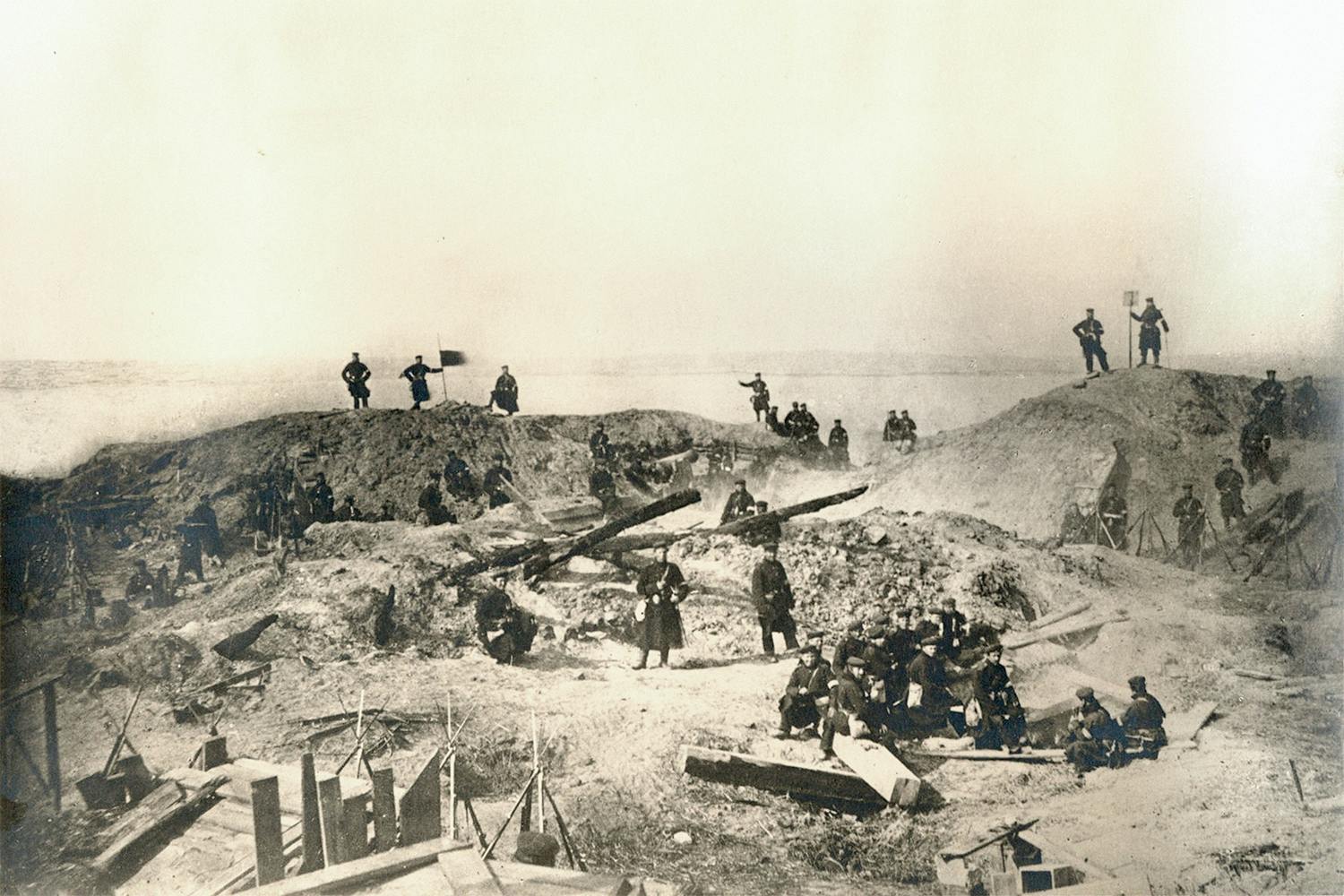 slaget vid dybbol skans efter preussiska stormningen foto 1864 slaget vid dybbol skans efter preussiska stormningen foto 1864
